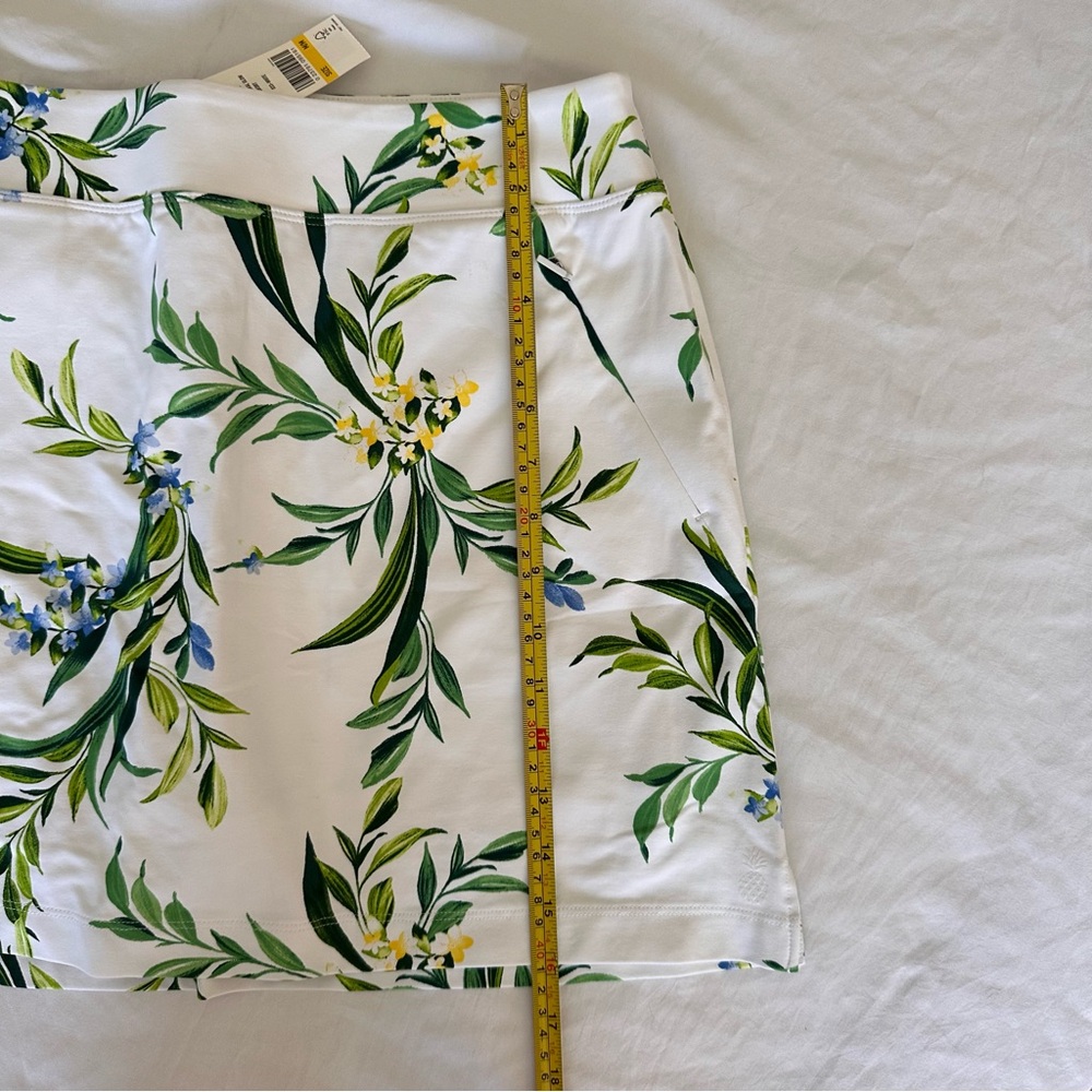 NEW Tommy Bahama Floral Mini Skirt Skort in White, Green and Blue. Medium. Golf - Picture 4 of 12
